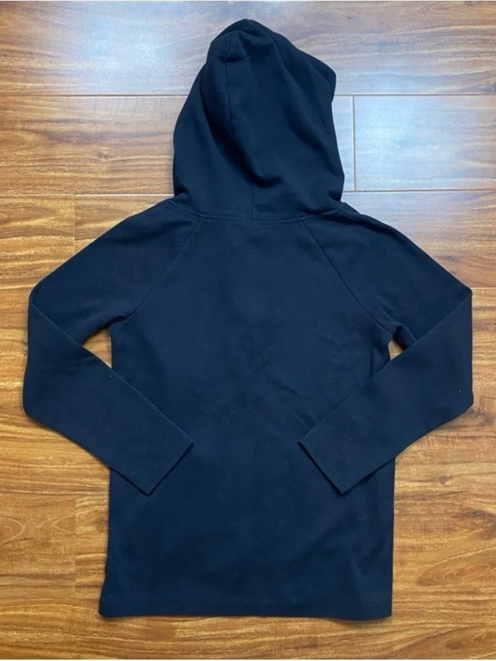 3/$25 Justice Girls Black White Logo Hooded Sweatshirt Size 12 Casual Sporty